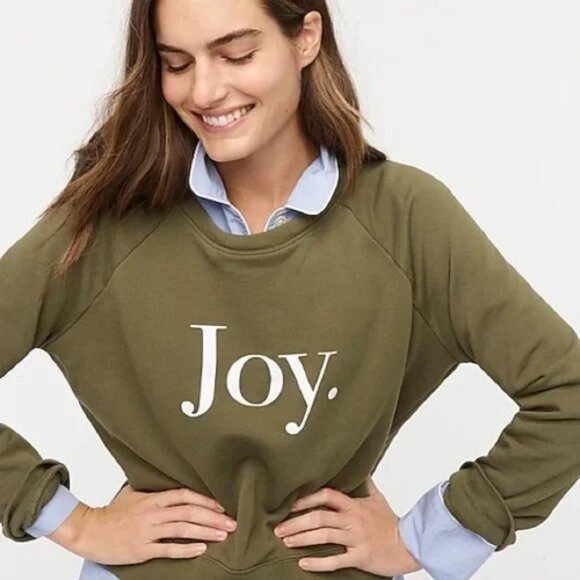 J. Crew "Joy" Sweatshirt in Original Cotton Terry - Picture 1 of 16